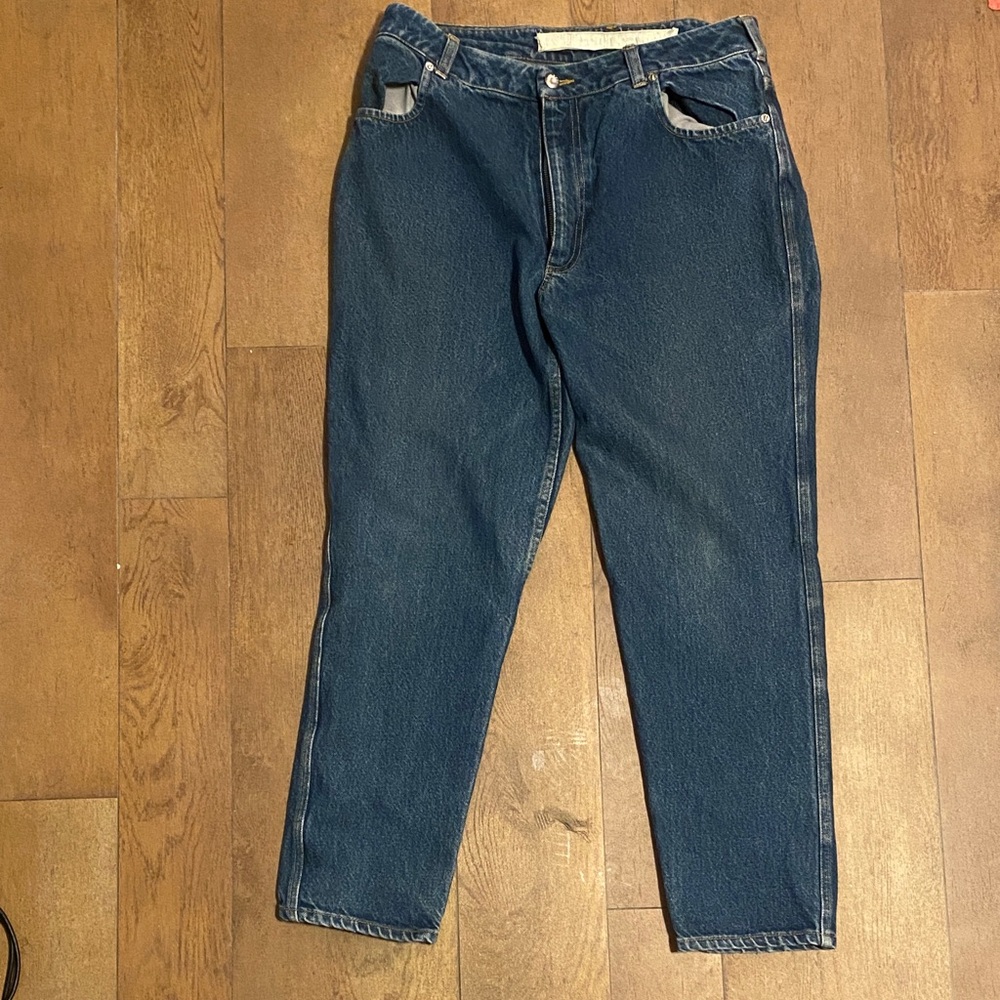 Eckhaus Latta Men's Relaxed Jeans in Dark Blue